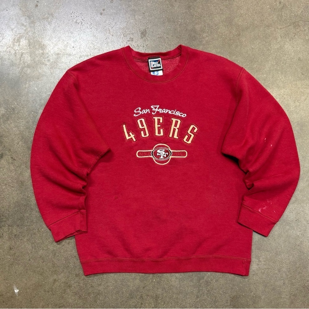 Vintage San Francisco 49ers Crewneck Sweatshirt Pro Player Red NFL
